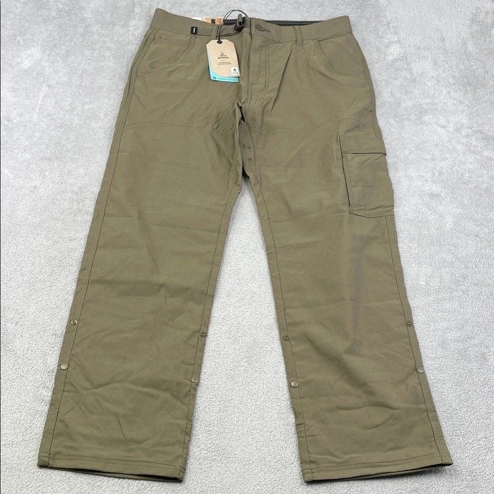 NEW Prana 32/30 Stretch Zion II Men's Slate Green Cargo Hiking Straight Leg Pant